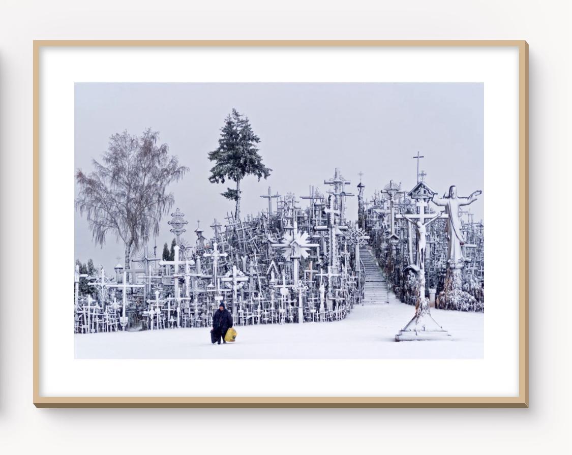 Siauliai Photography - The Hill of Crosses - Lithuania by Gianni Oliva with authentication by the photographer.
Photograph from 2003 Fine art print on 310 gr. cardboard paper.
Framed and glass photograph.