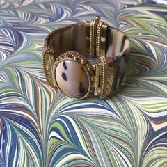 Fouche Agate Gold Cuff Bracelet