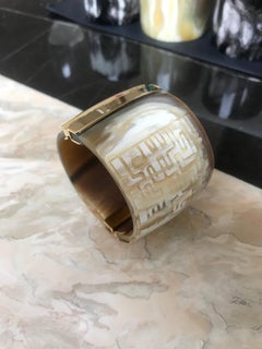 Fouche Art Deco Cuff Bracelet Africa Horn