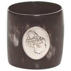 Fouche Cameo Sapphire Ruby Emerald Cuff Bangle