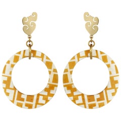 Fouché Dangle Hoop Horn Africa Earrings