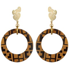 Fouché Earrings Dangle Hoop Horn Africa Earrings Fouché Earrings Dangle Hoop Horn Africa Earrings