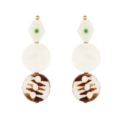 Fouche Emerald Bone Earrings