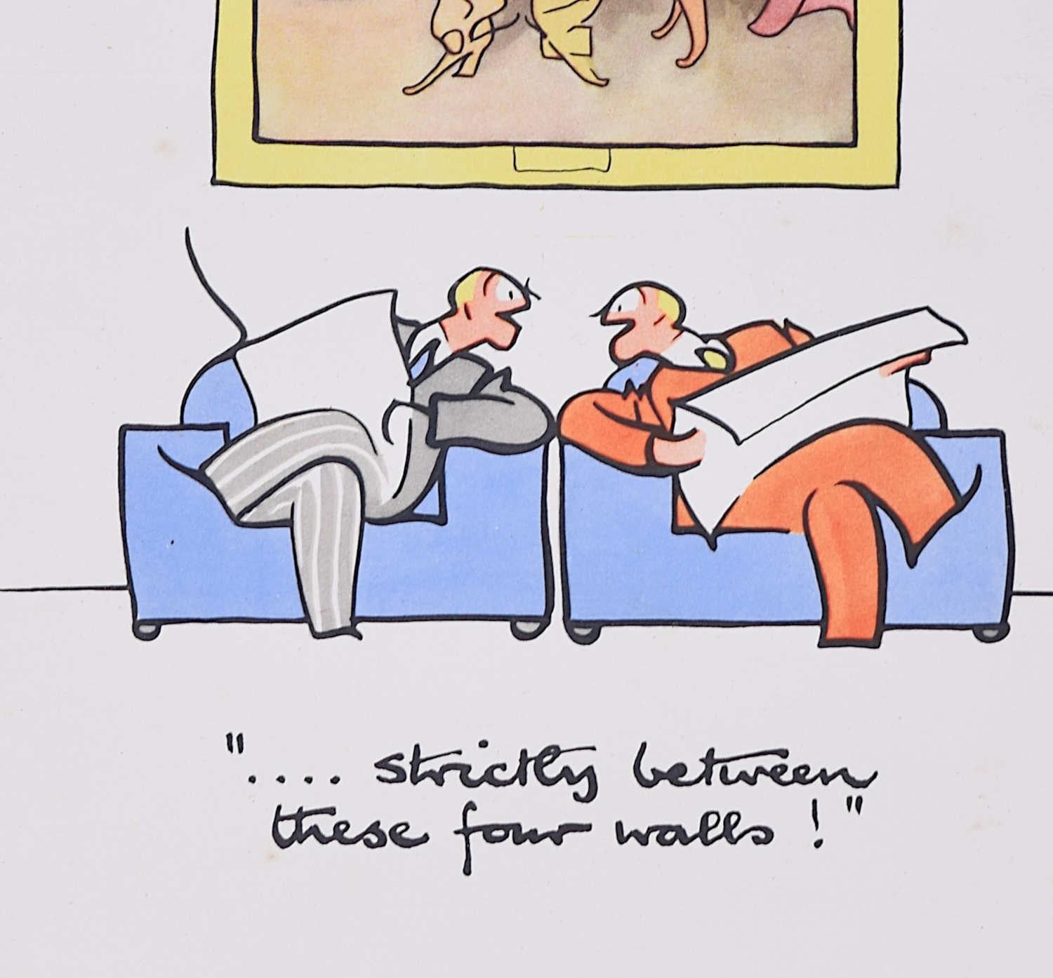 „Fougasse“ Careless Talk Costs Lives Cyril Kenneth Bird World War 2 Poster – Print von Fougasse (Cyril Kenneth Bird)