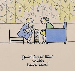 'Fougasse', Careless Talk Costs Lives World War 2 poster