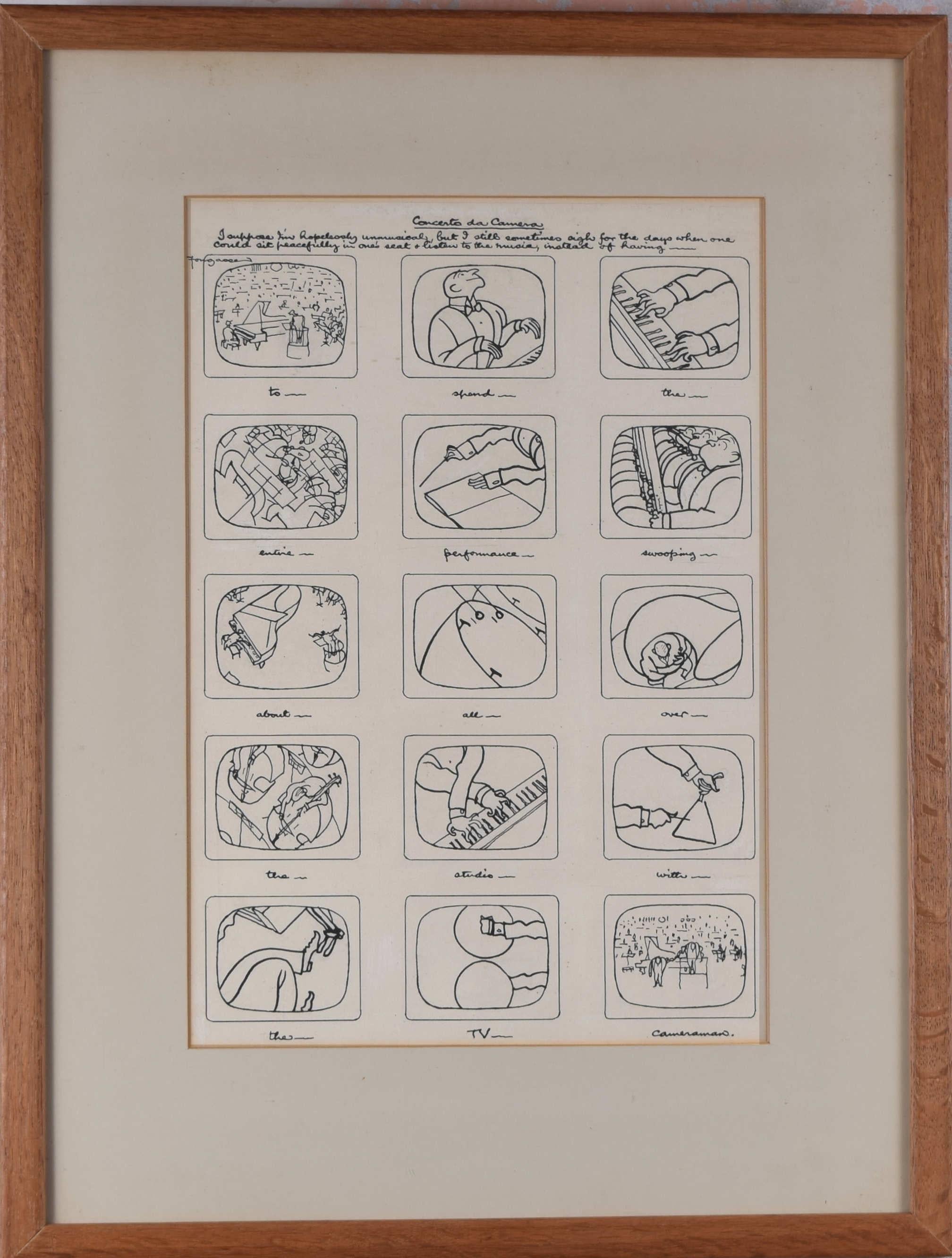 'Fougasse', Concerto da Camera, disegno per Punch Magazine - Print di Fougasse (Cyril Kenneth Bird)
