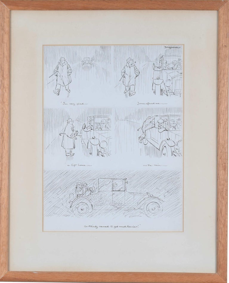 Fougasse (Cyril Bird) Fougasse 'A Lift Home' original pen