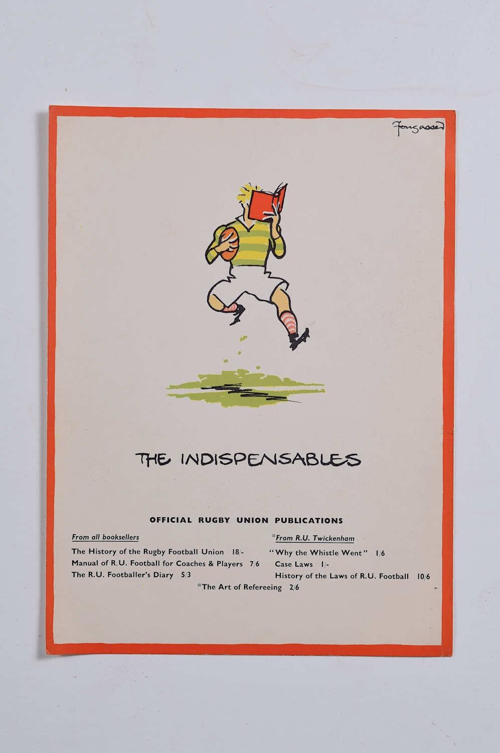 Print de Fougasse (Cyril Kenneth Bird) - 'Fougasse', Los Imprescindibles - Cartel de las Publicaciones Oficiales del Sindicato de Rugby