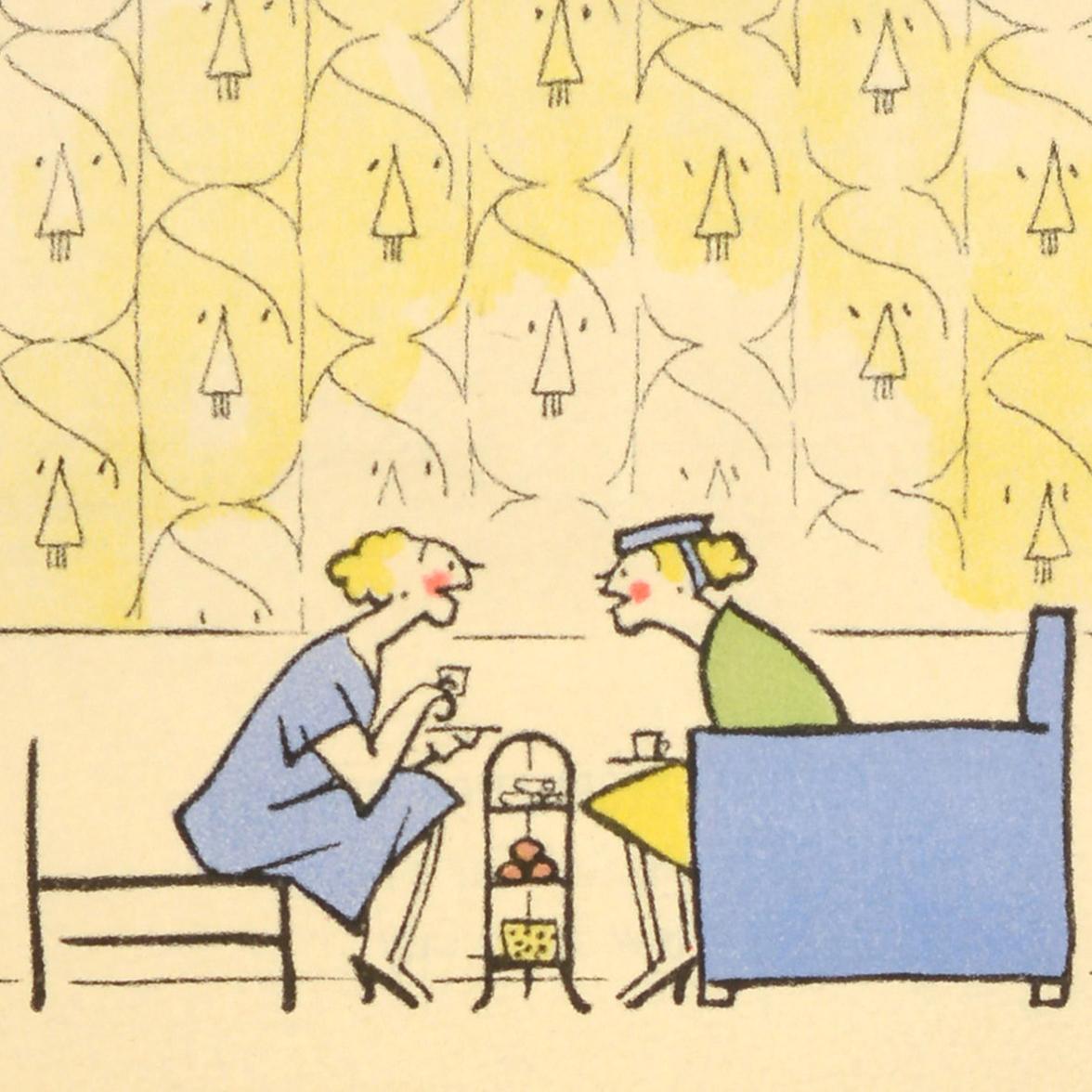 Original Vintage War Poster Careless Talk Costs Lives Walls Have Ears WWII  - Print by Fougasse (Cyril Kenneth Bird)