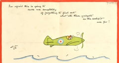 Original Vintage WWII War Poster Once Is Too Often RAF Air Force Pilot Fougasse