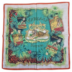 Vintage Foulard Gianni Versace King Of The Jungle 1993.