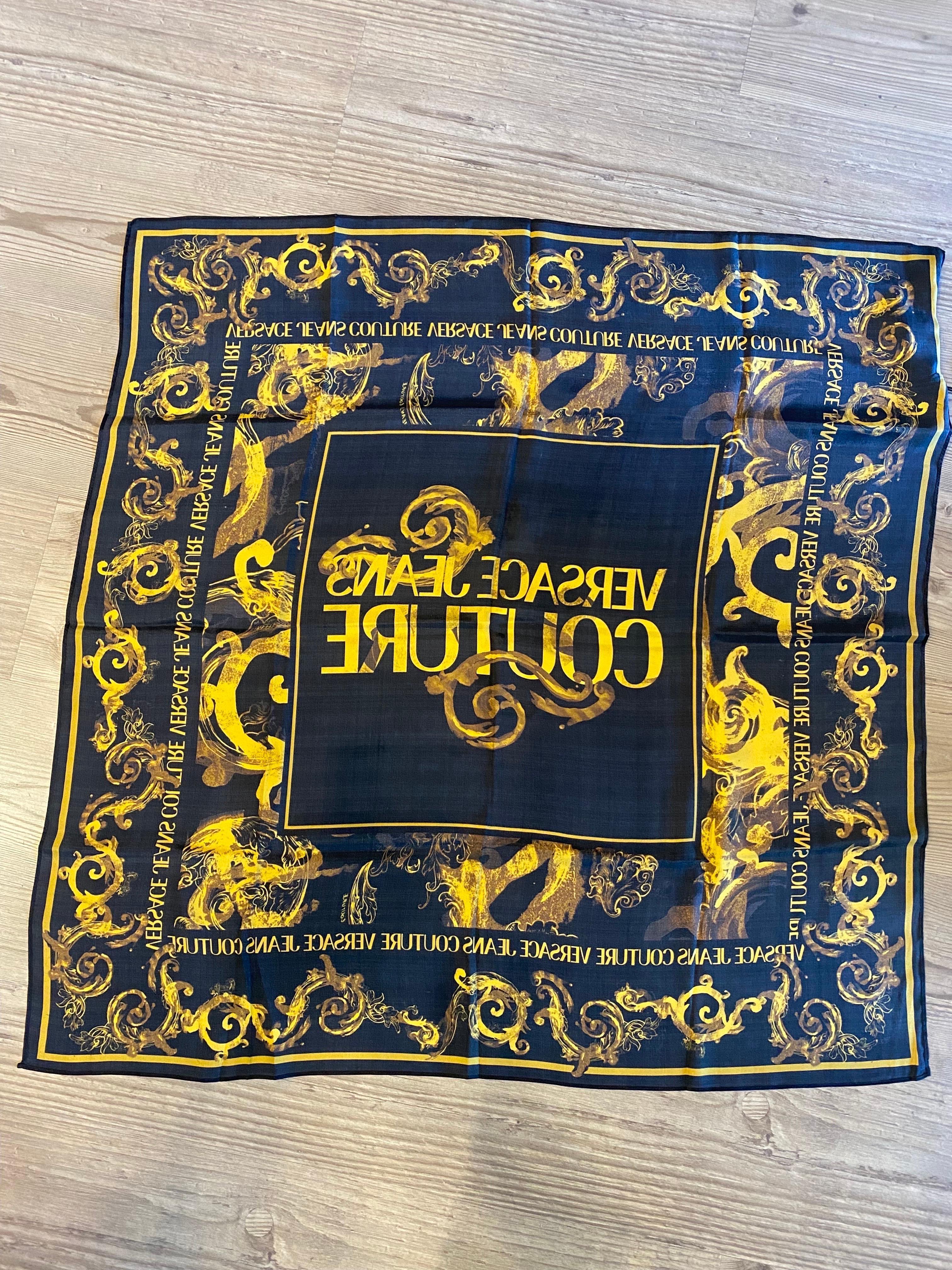 Foulard Versace Jeans Couture 
New with original label 
100% silk 
Measures 87x87