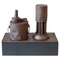 Found and Salvaged Industrial Objects, Metal Sculpture on Base