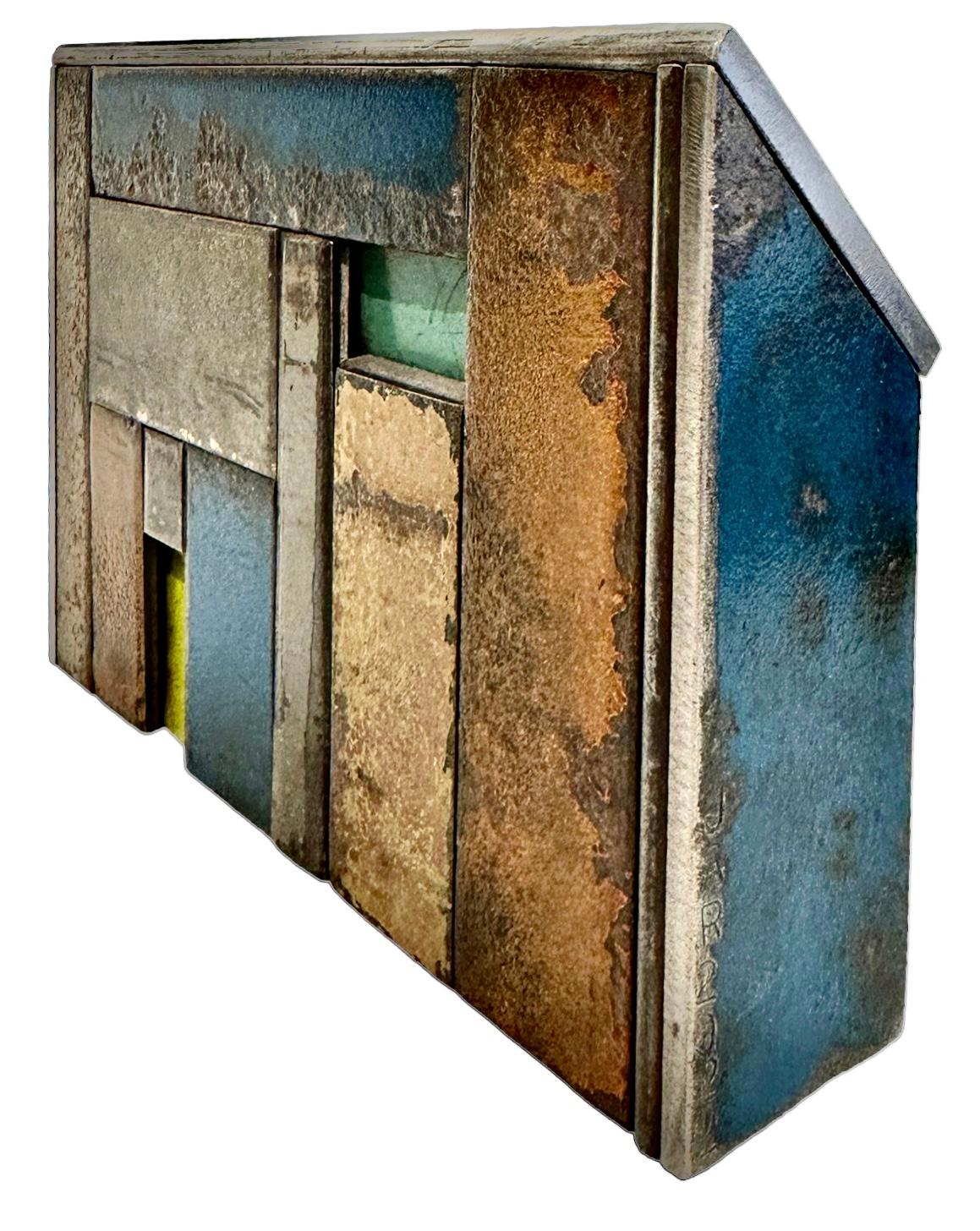 Américain Structure de maison en acier trouvé et récupéré, Sculpture Modernity et Minimalist en vente