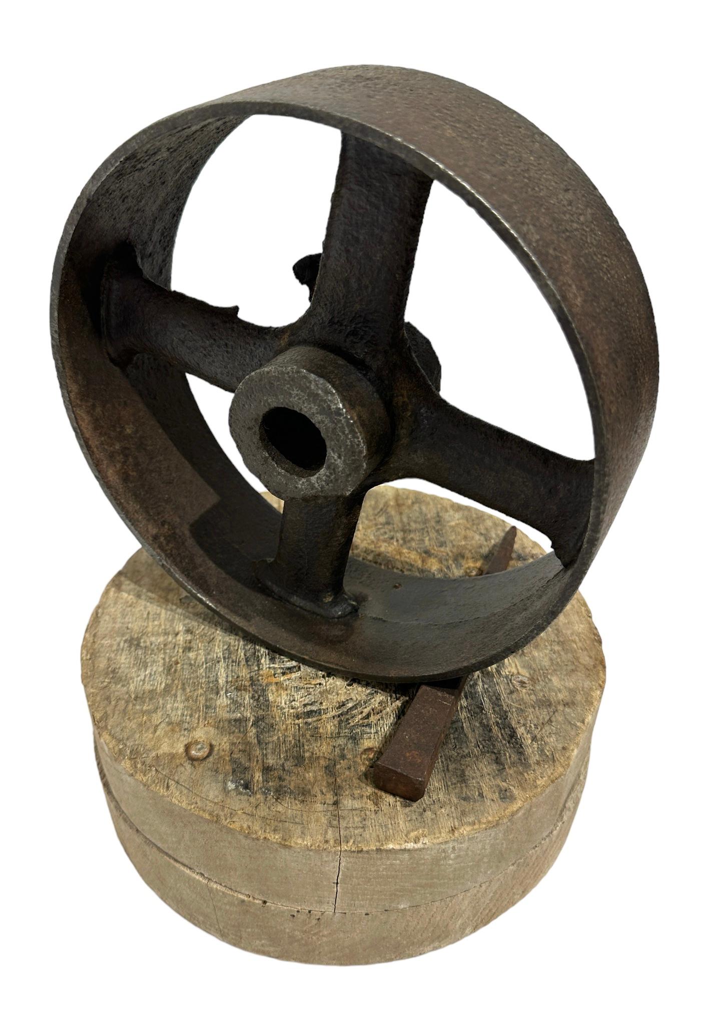 Welded Found and Salvaged Steel with Wooden Industrial Objects