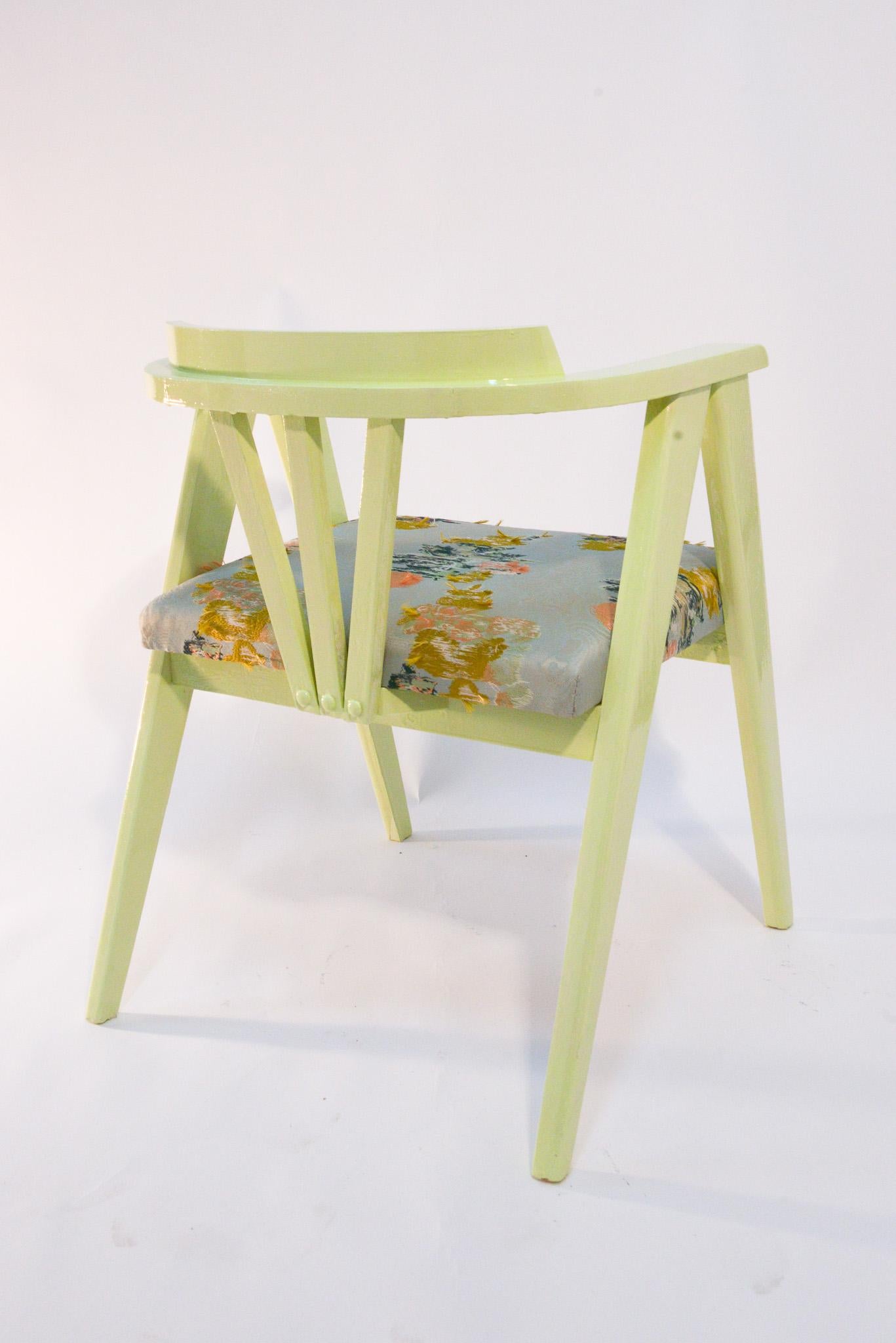 Lacquered Found Chair For Sale