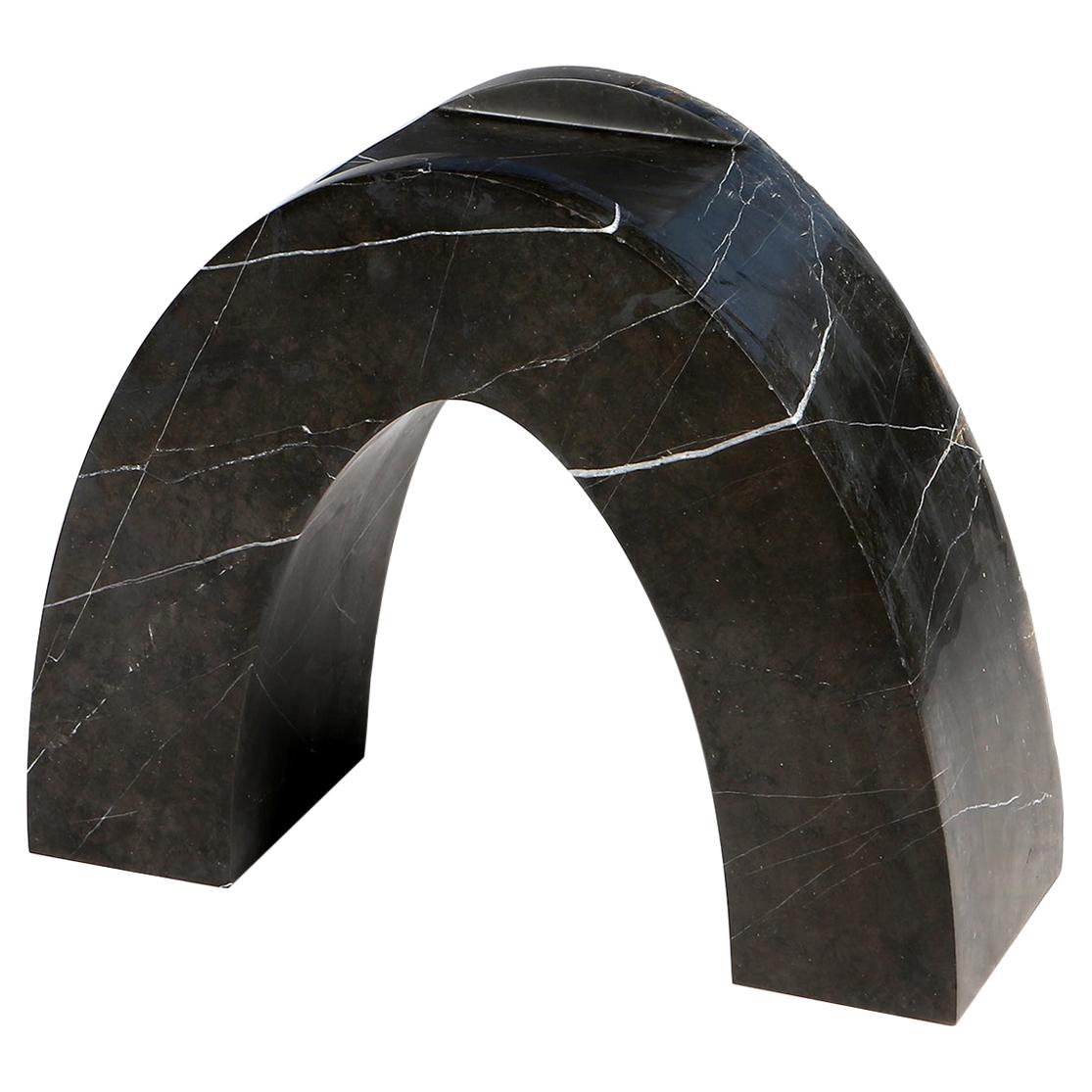 Found II Black Marble Side Table No.2 by A Space