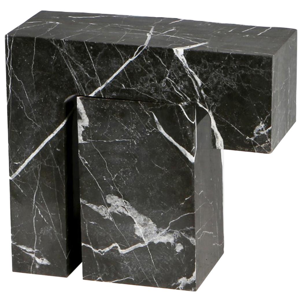 Found II Black Marble Side Table No.5 by A Space