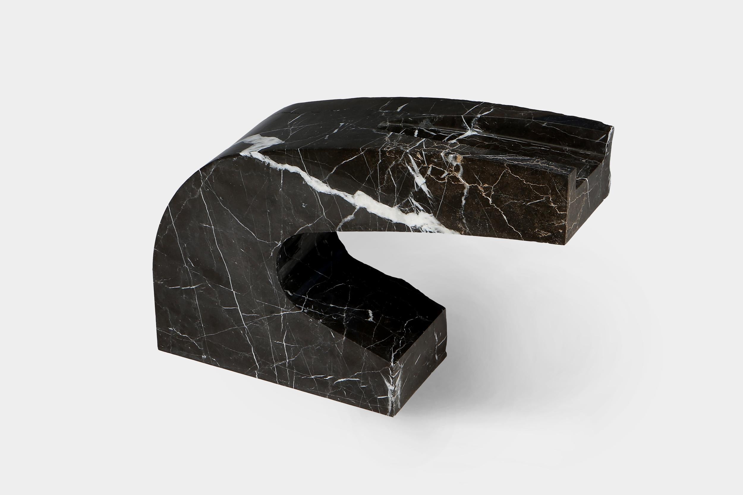 Found II side table No.4 by A Space
Dimensions: D46 x W25 x H58cm
Materials: Marble

Spontaneity, environmental awareness and the primeval nature of the materials are central themes explored in this collection, which focuses on the power of the