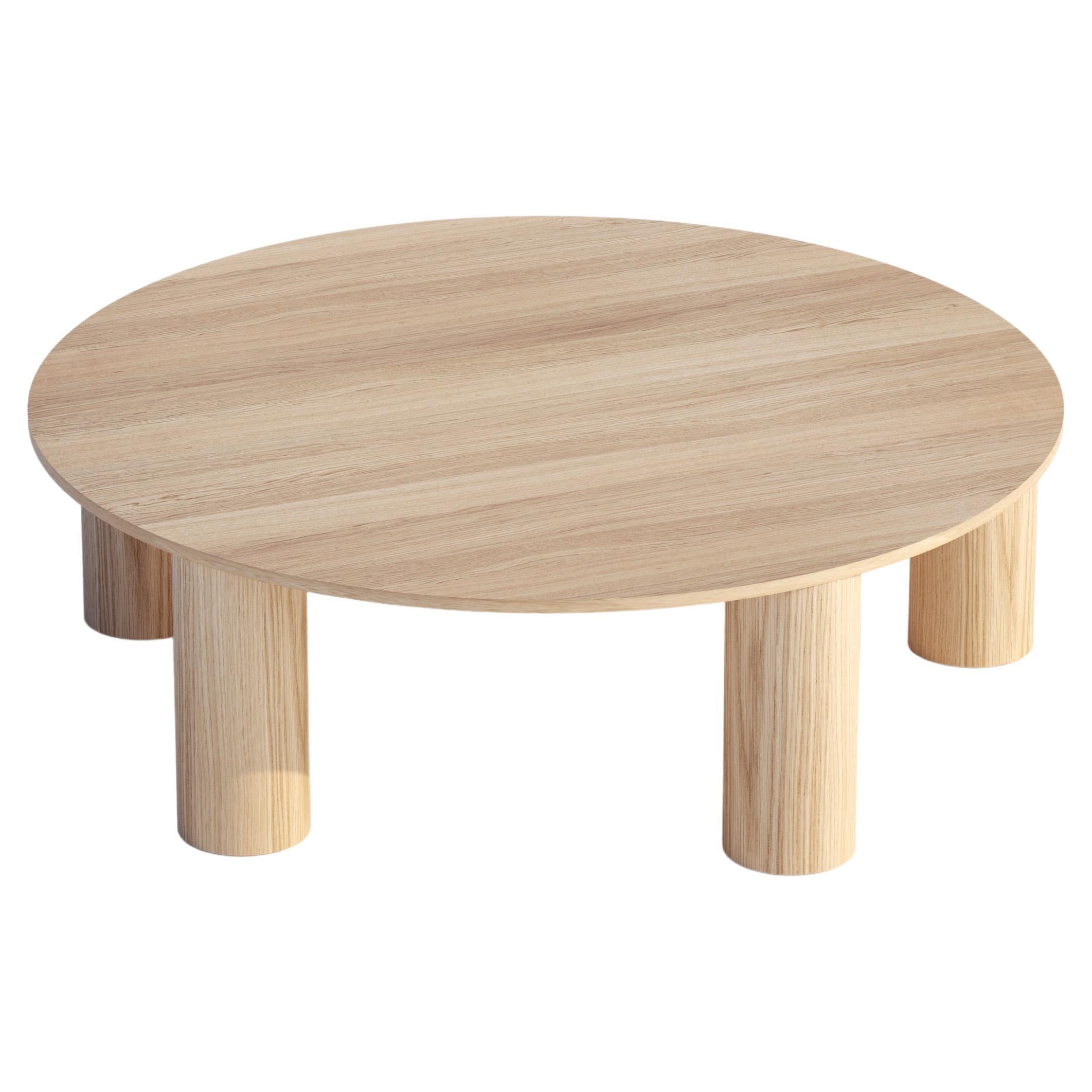 Grande table de salon en chêne, couleur chêne naturel