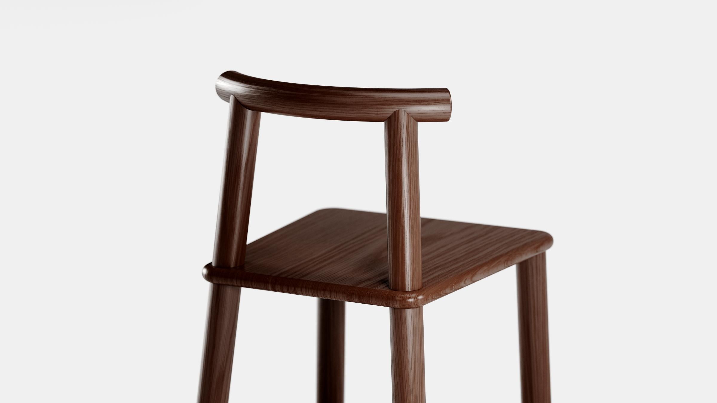 Found, Midi Dining Chair, Red Oak, Black For Sale 7