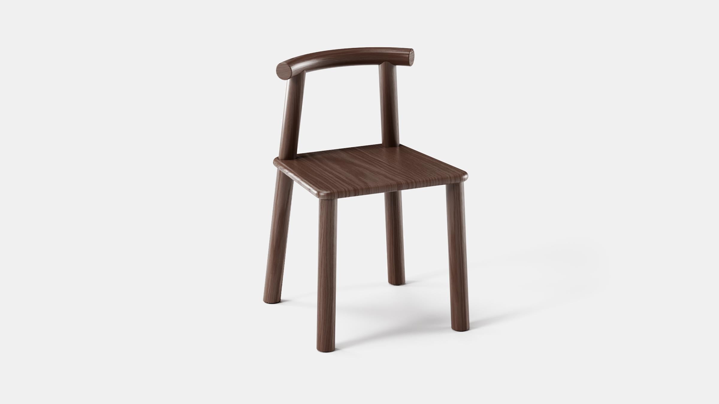 Found, Midi Dining Chair, Red Oak, Black For Sale 8