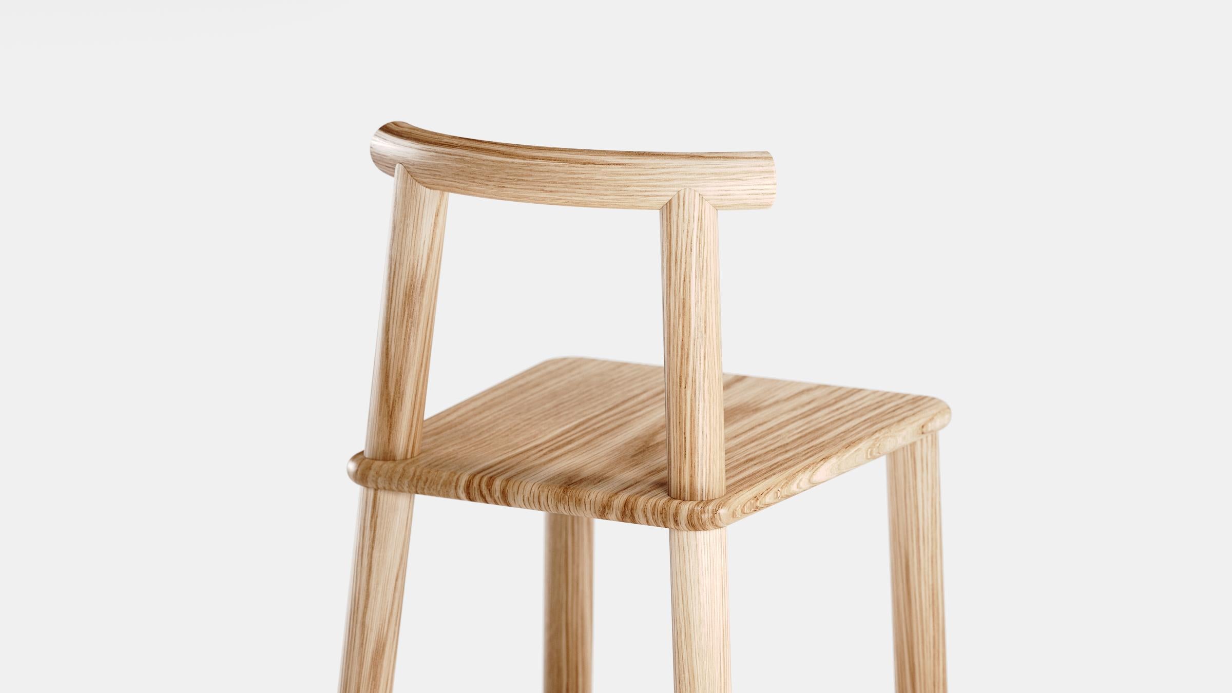 Found - Midi Dining Chair, Red Oak, Black en vente 2