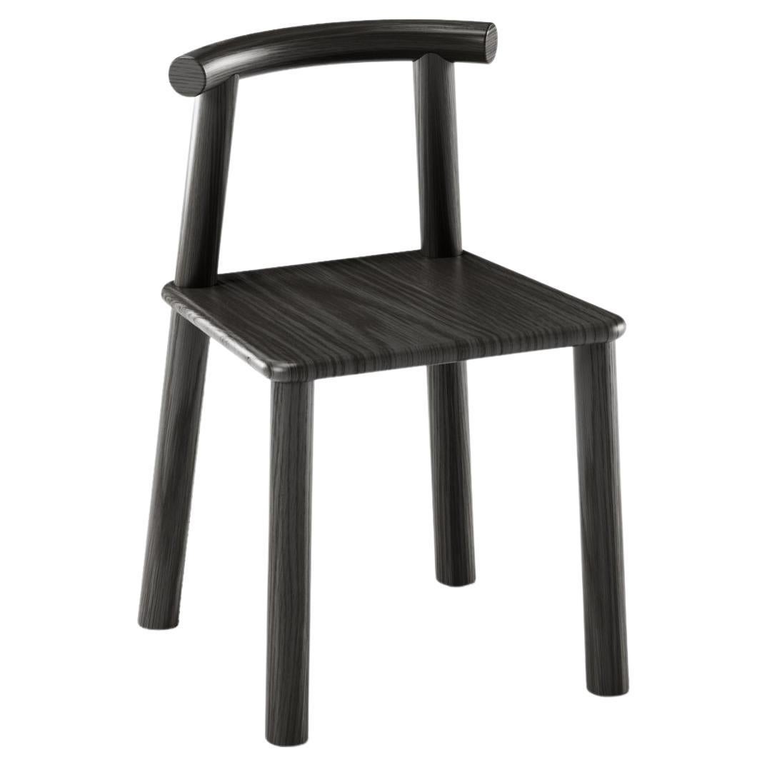 Found, Midi Dining Chair, Red Oak, Black For Sale