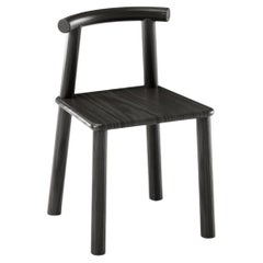 Found, Midi Dining Chair, Red Oak, Black