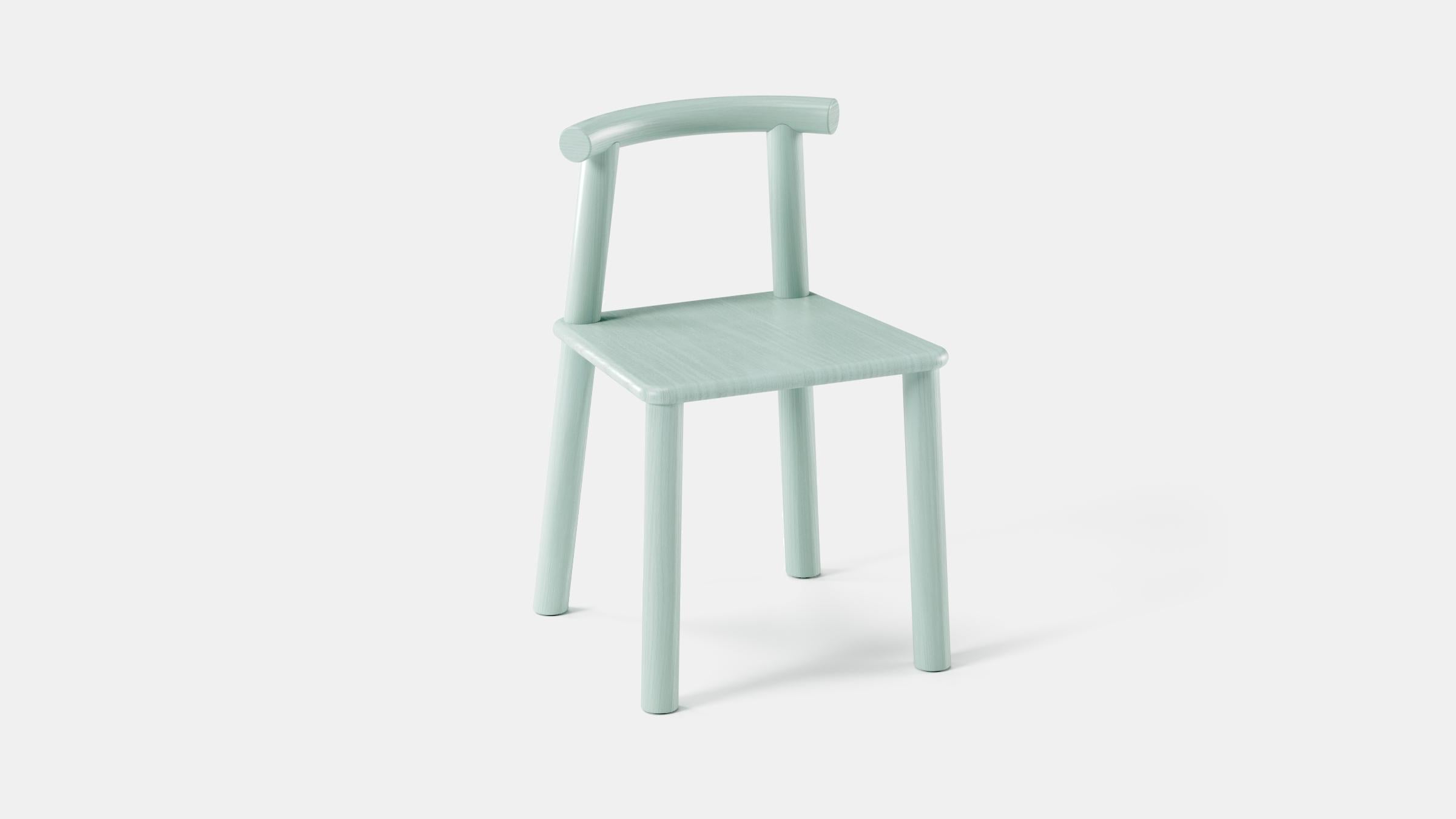 Found - Midi Dining Chair, Red Oak, Green For Sale 4
