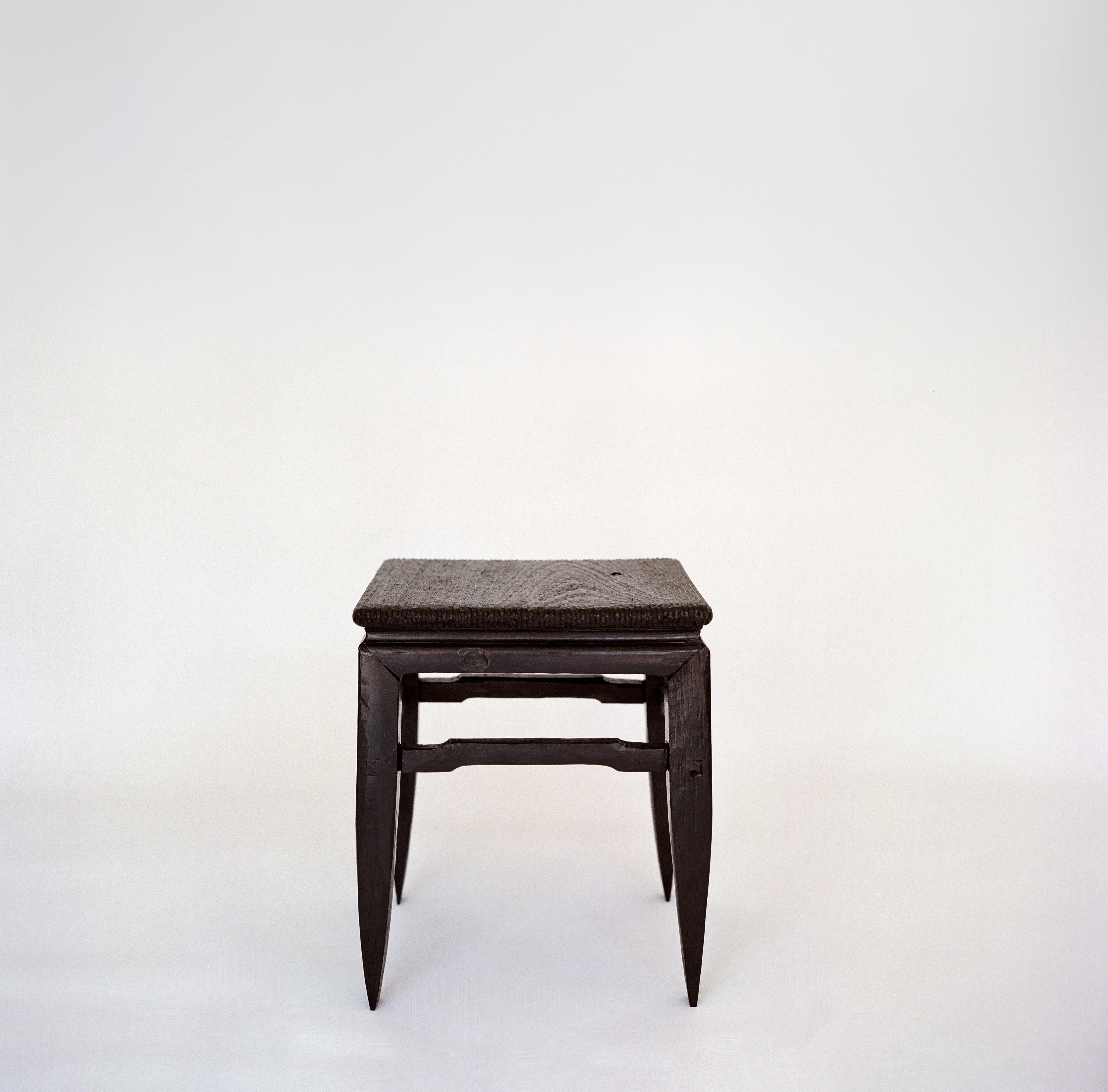 Found Ming side table by Henry D'ath
Dimensions:D40 x W40 x H50 cm
Materials:Wood, Calligraphy Ink

Piece is an alteration to a found object.

Henry d’ath is a new zealand born, hong kong based artist and architect. 
Using predominantly