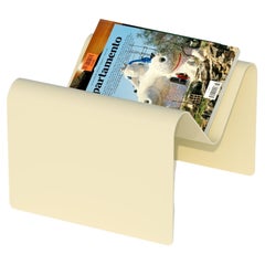 Vitrine de livre en acier, couleur beige