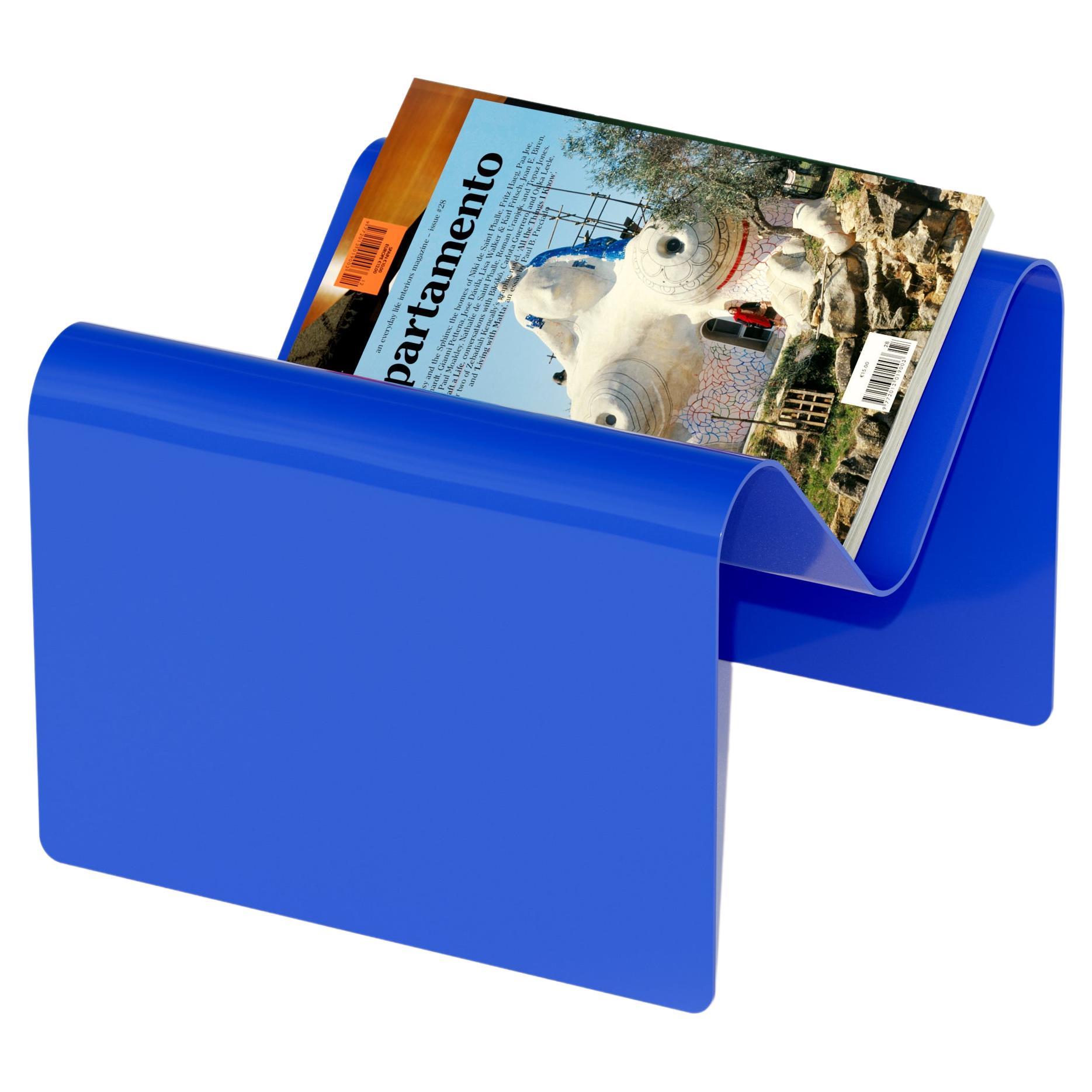 Book Display in Steel, Color Blue For Sale
