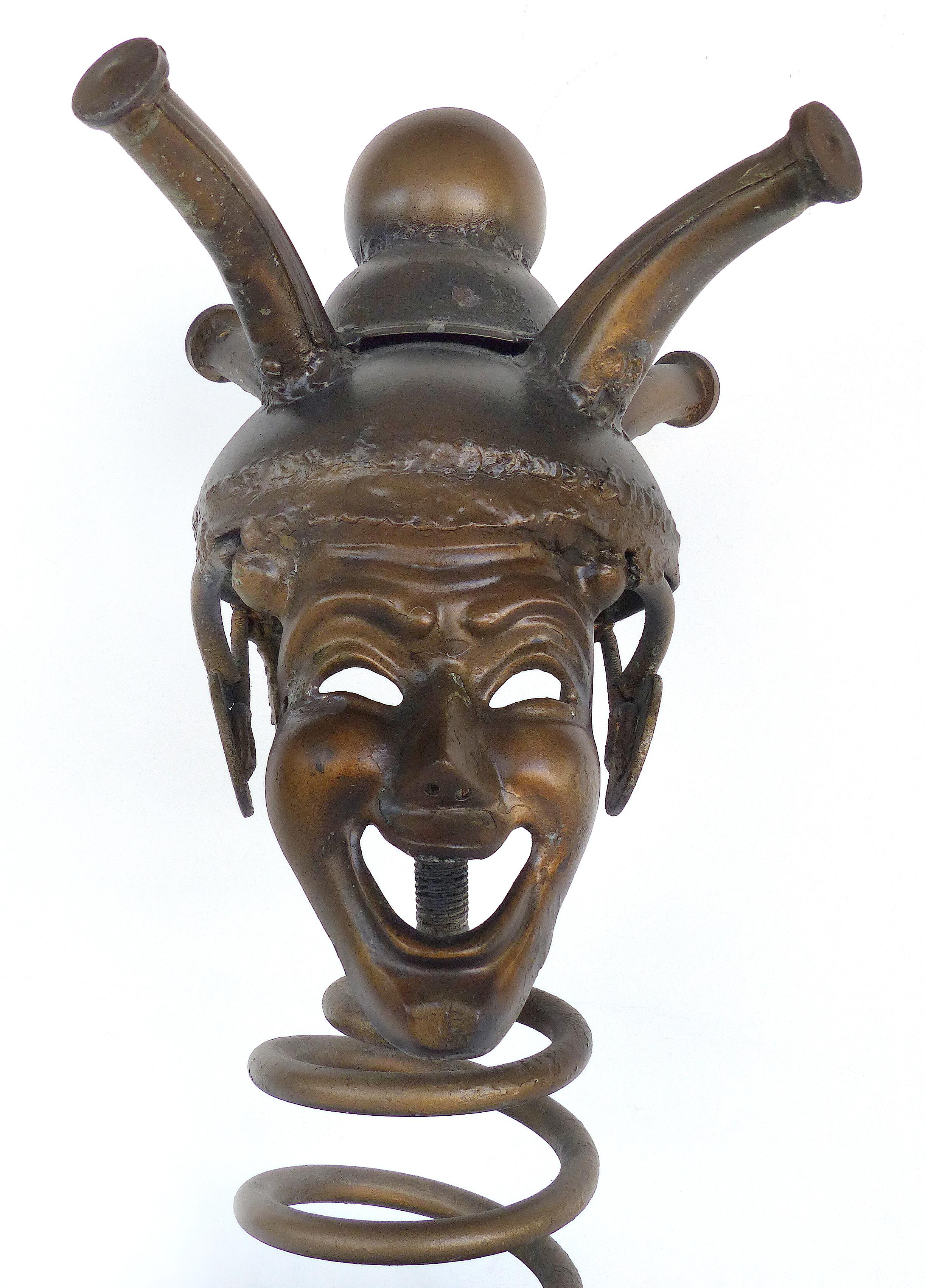 Found Objects Sculptures of Comedy and Tragedy Theater Masks by Dewey Smith 6