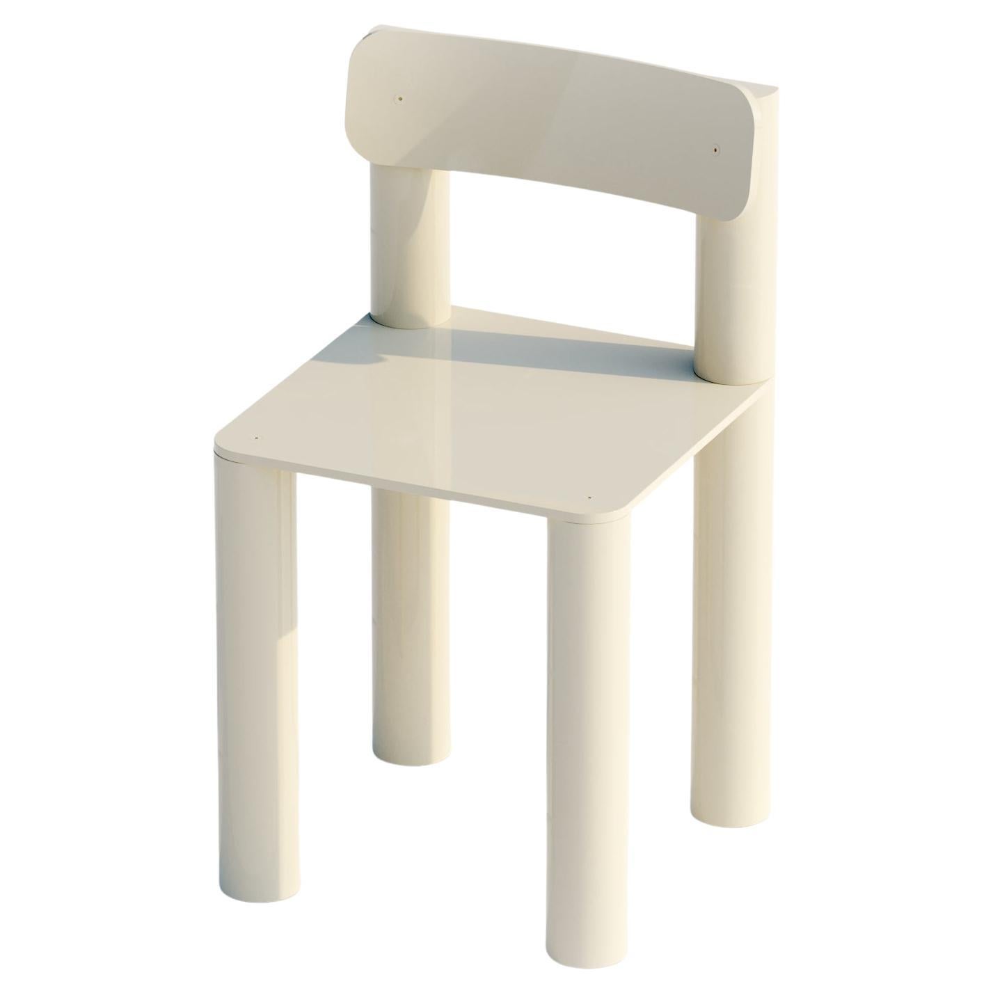 Found - Silo Dinning Chair, Aluminum, Beige For Sale