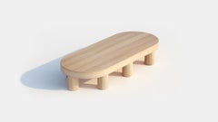 Low Table in Oak, Color Black
