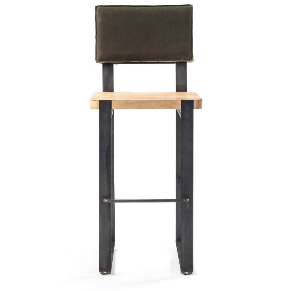 Industrial 'Foundation' Barstool by Basile Studio - Limited Edition For Sale