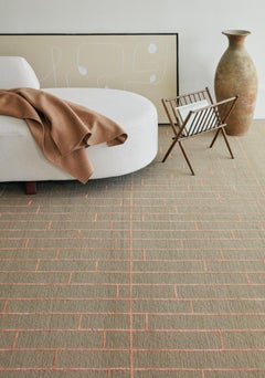 "Foundation - Blush + Taupe" /  9' x 12' / Hand-Knotted Wool + Silk Rug