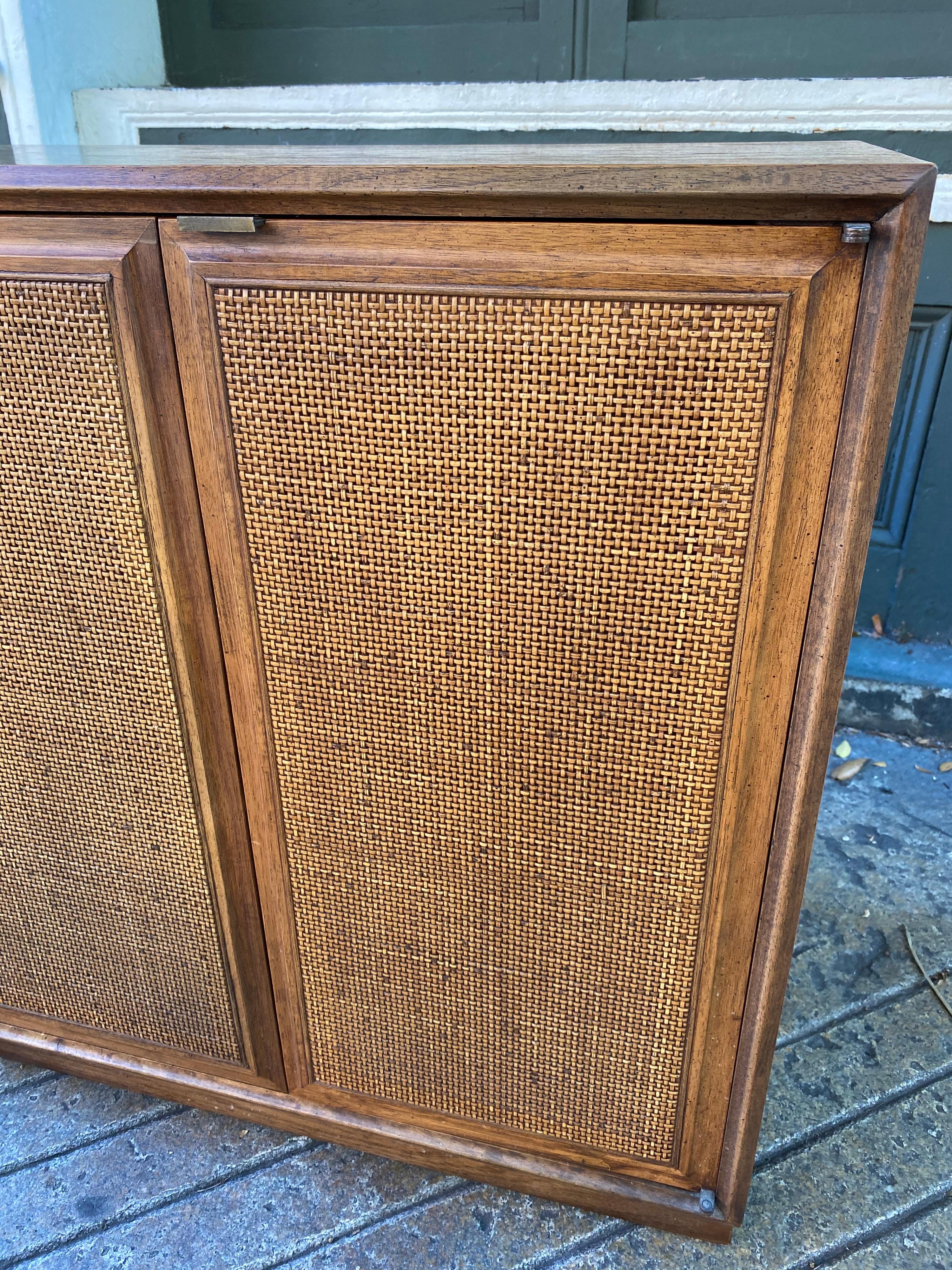 Founders 6-Door Caned Front Credenza/ Buffet In Good Condition In Philadelphia, PA