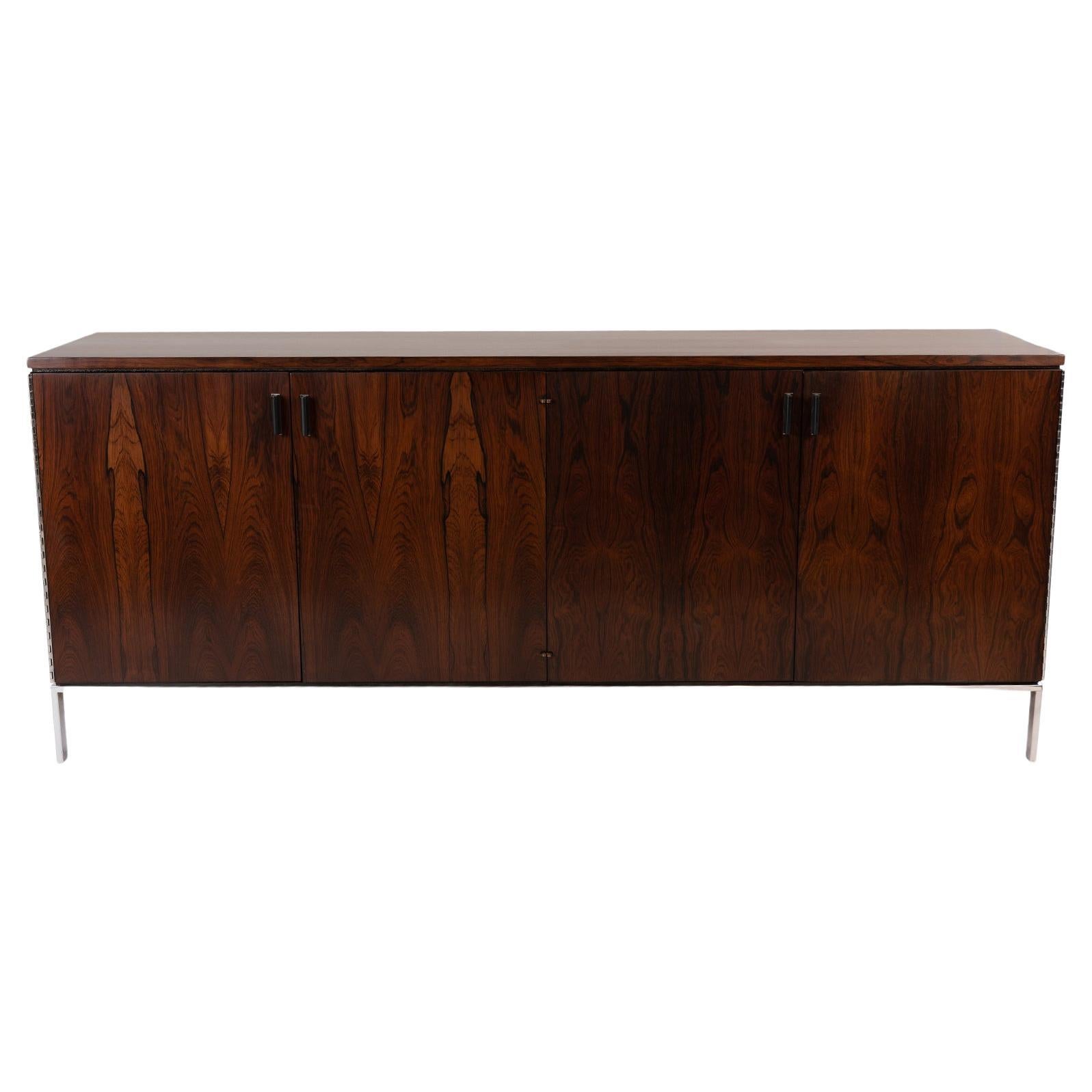 Founders Mid Century Walnut and Cane Sideboard Credenza at 1stDibs