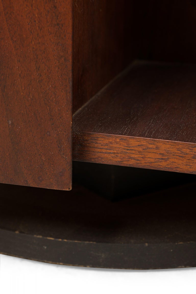 Founders Dark Walnut Lazy Susan Mini Bookcase For Sale at 1stDibs