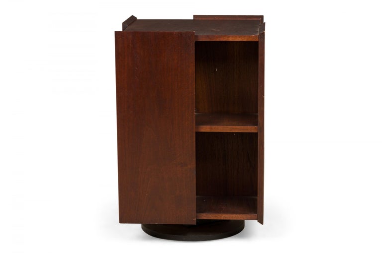 Founders Dark Walnut Lazy Susan Mini Bookcase For Sale at 1stDibs