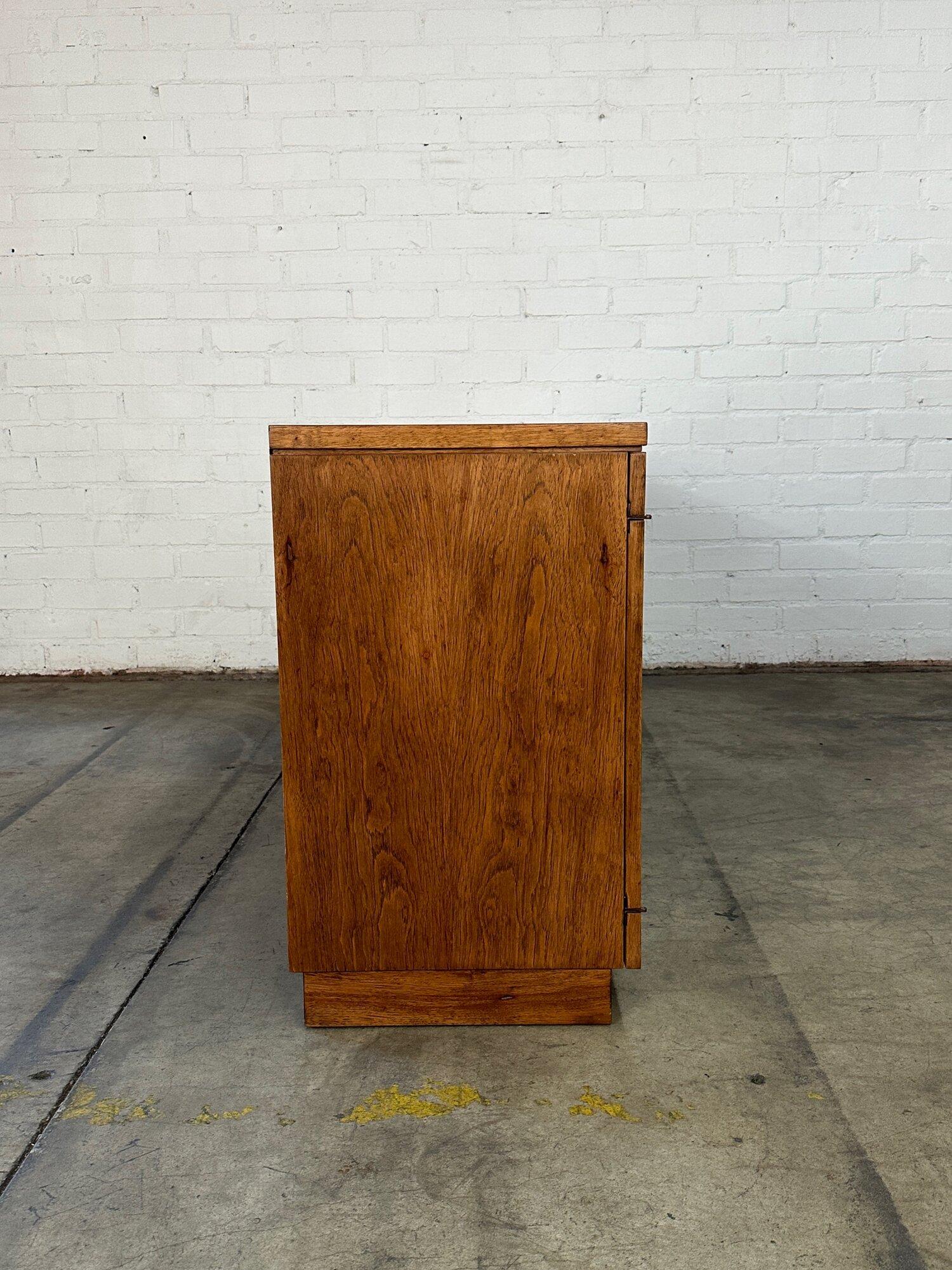 Mid-20th Century Founders Four Door Cane Front Credenza