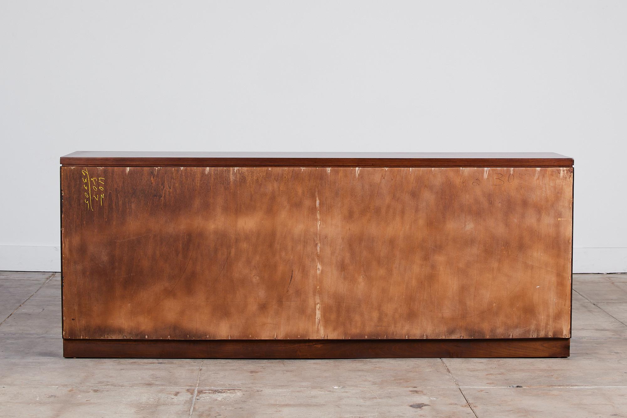 Late 20th Century Founders Four Door Cane Front Credenza