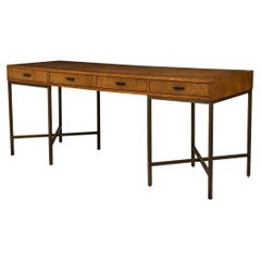 Founders Furniture Co. Rectangular Walnut and Bronze Desk