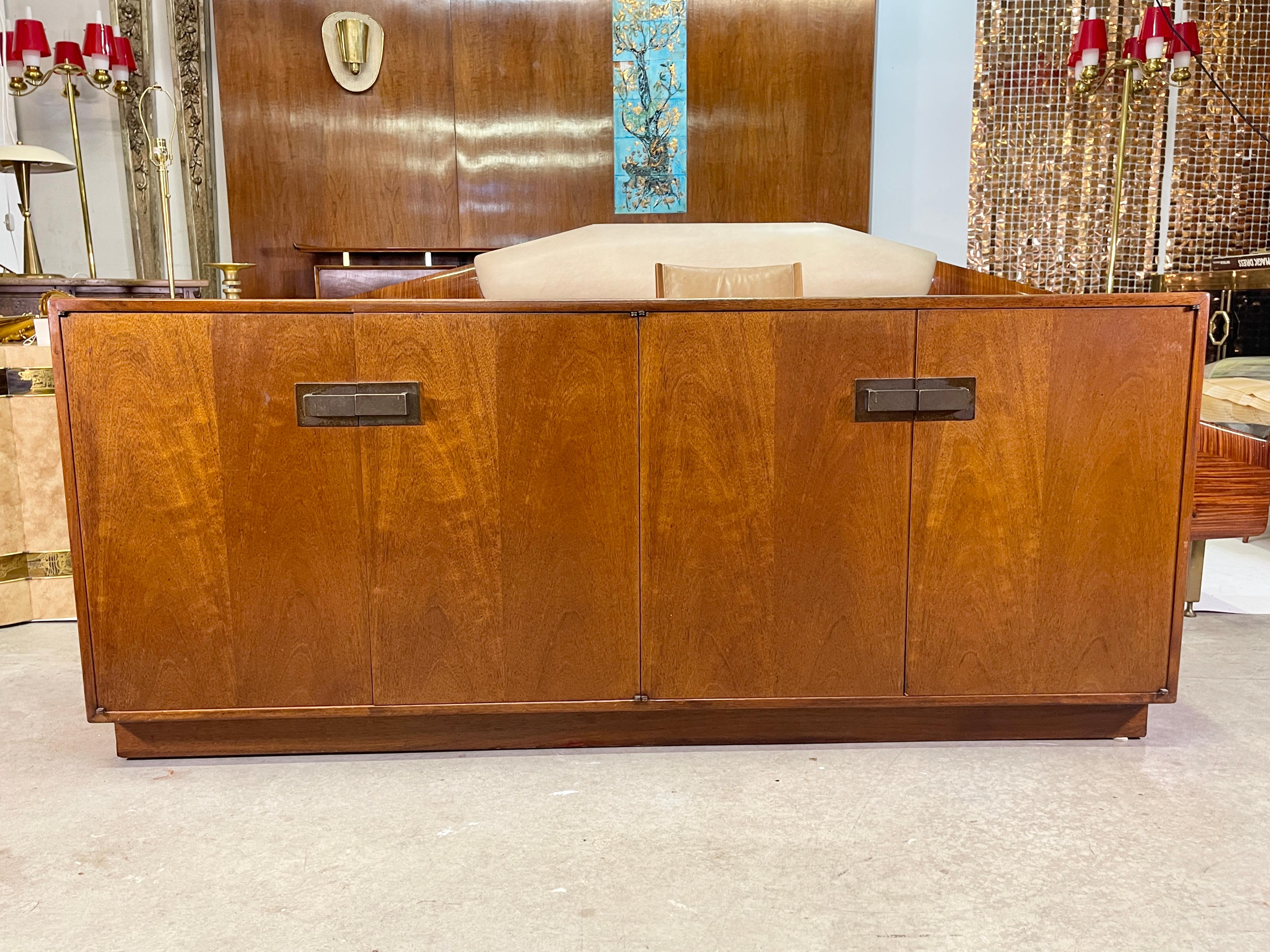 American Founders Furniture Co Walnut Sideboard For Sale
