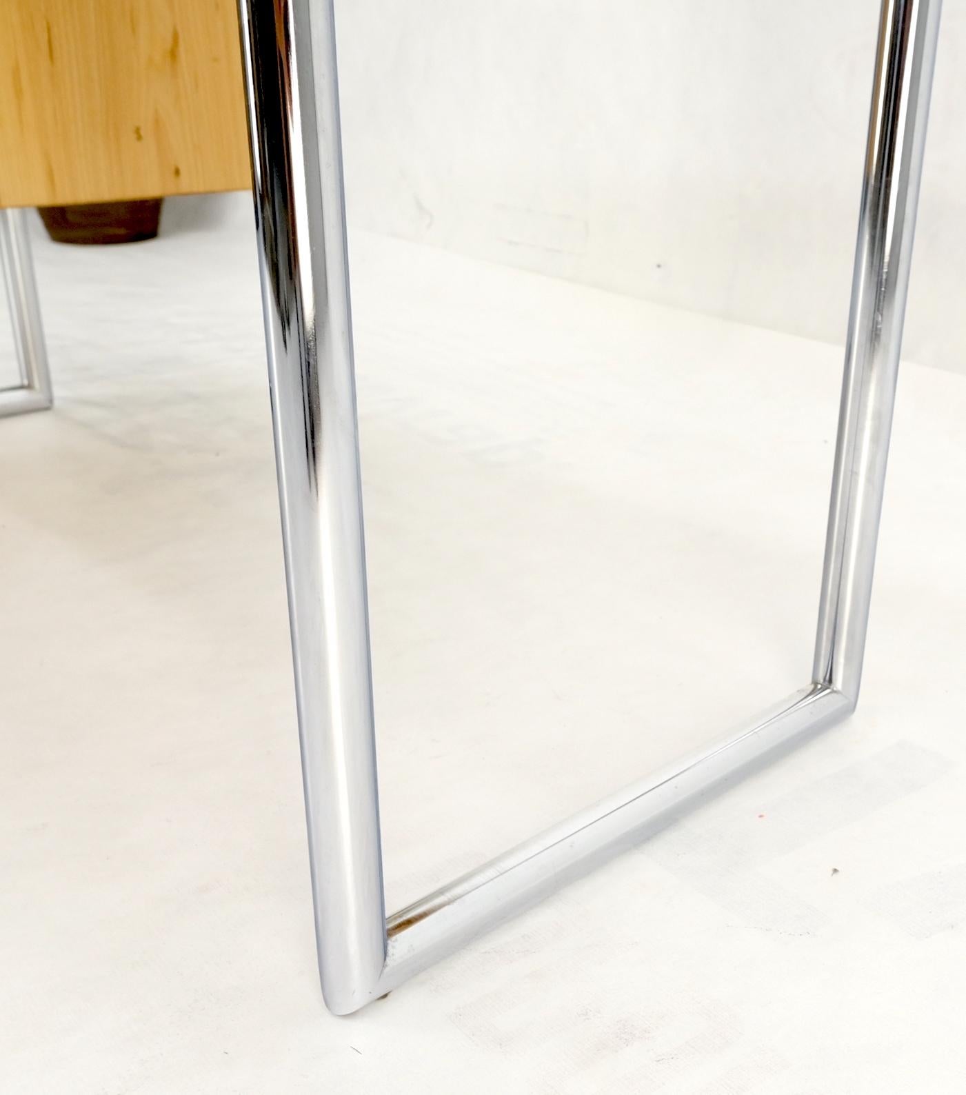 Founders Light Blonde Pecan Single Pedestal Desk Tubular Chrome Legs MINT! For Sale 9