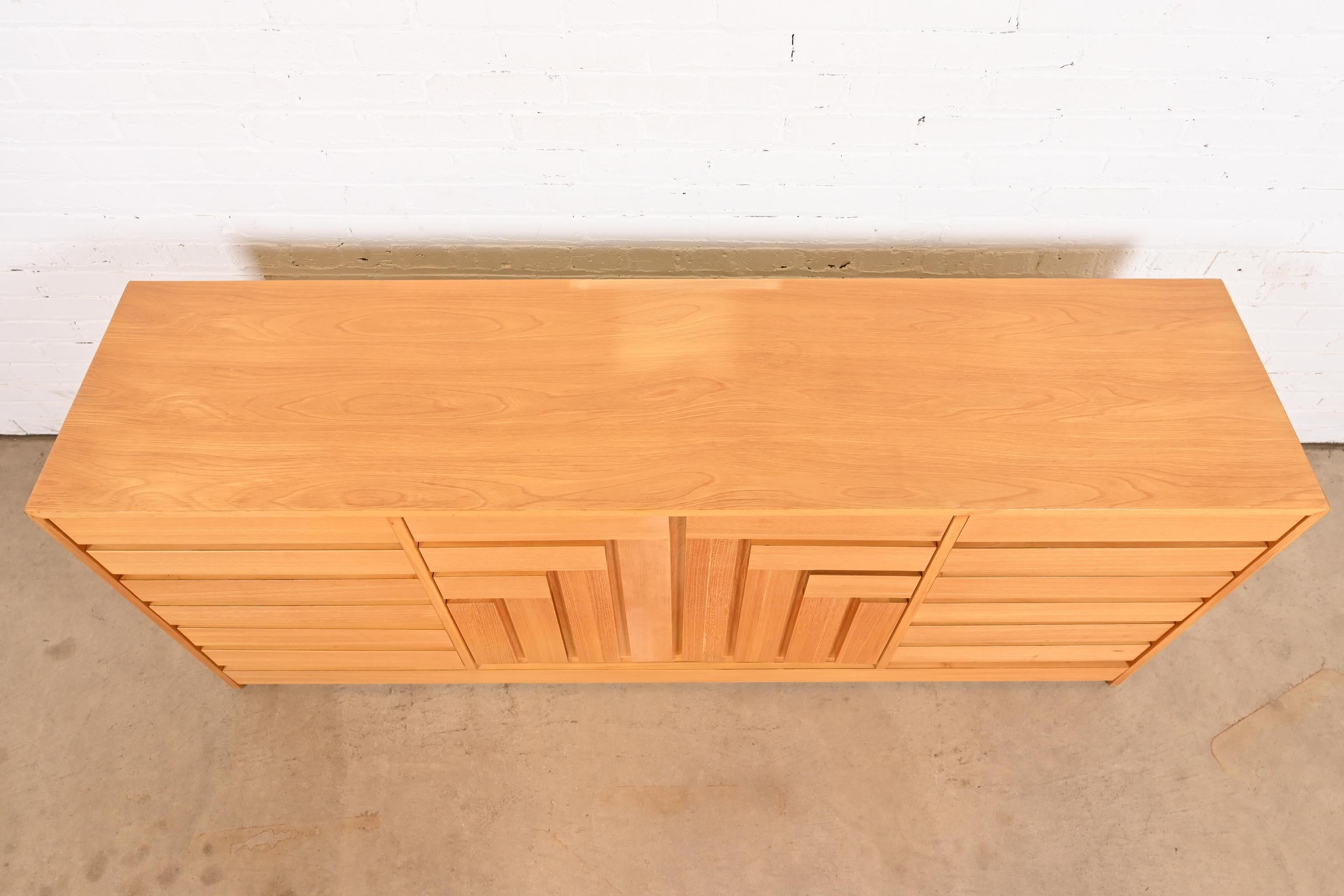 Founders Mid-Century Modern Sculpted Teak Long Dresser, 1970s 5