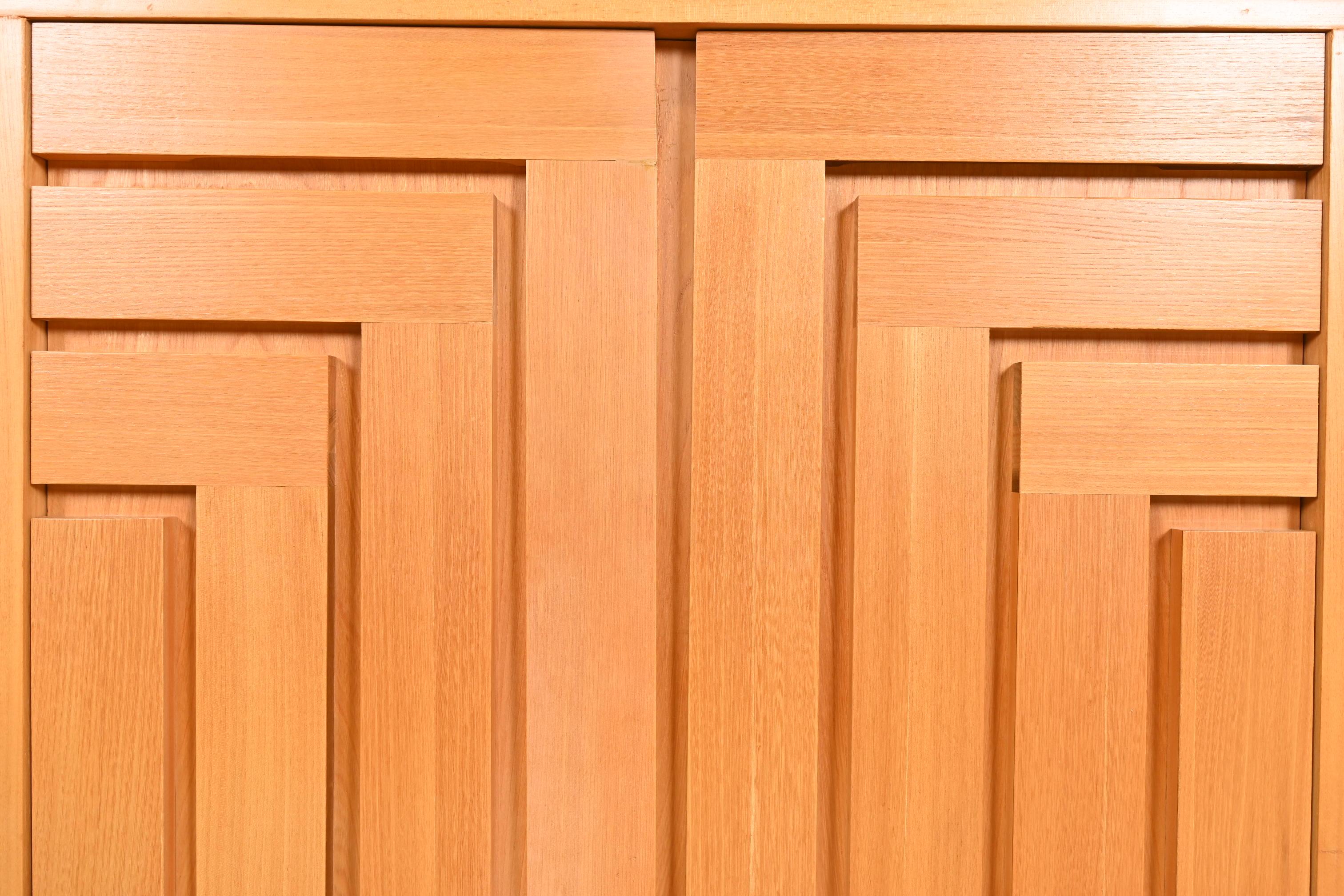 Founders Mid-Century Modern Sculpted Teak Long Dresser, 1970s 4