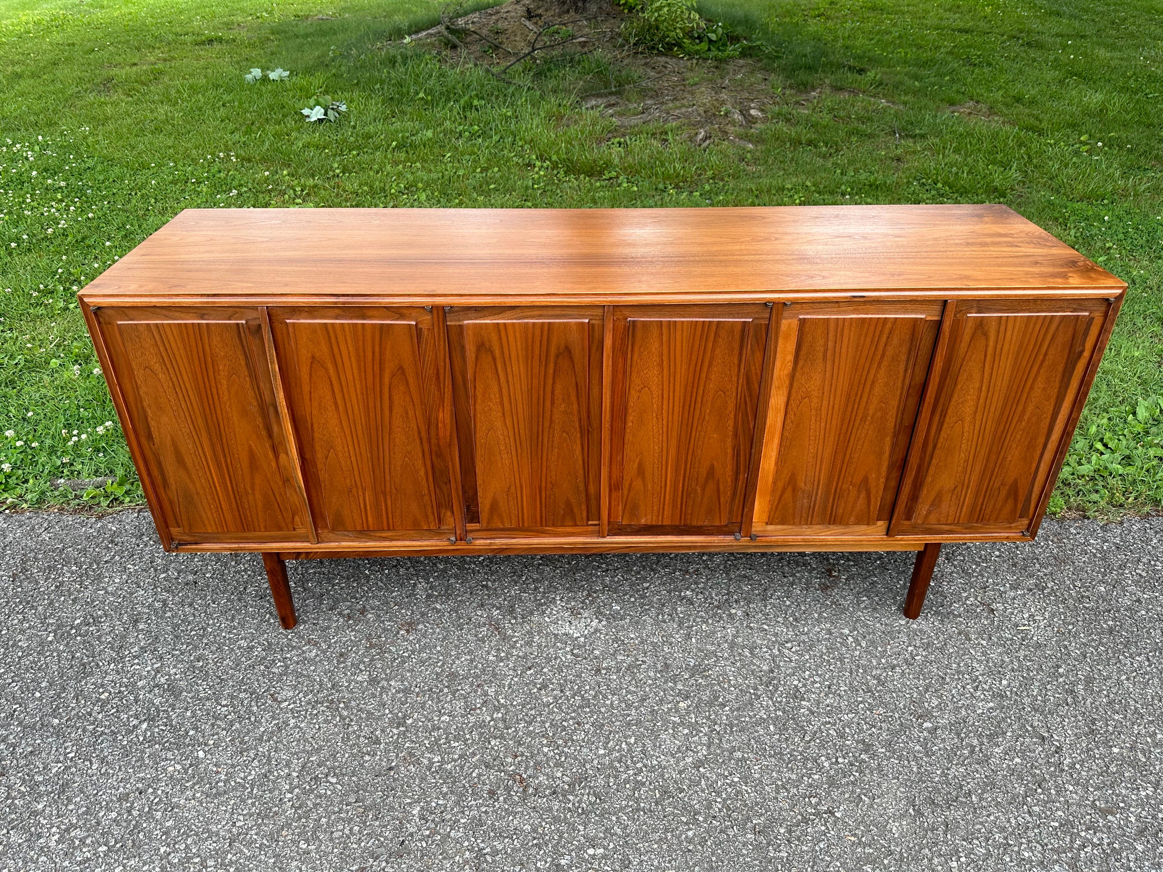 Founders Mid-Century Modern Walnut Credenza For Sale 2